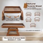 Tinamo Acacia Couch Arm Table ... - Image 4