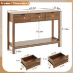 Fluted Console Table, Wooden S... - Image 4