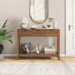 Fluted Console Table, Wooden S... - Image 9