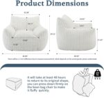 Giant Plush Bean Bag Chair for... - Image 3