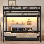 Metal Bunk Bed with Drawers an... - Image 4